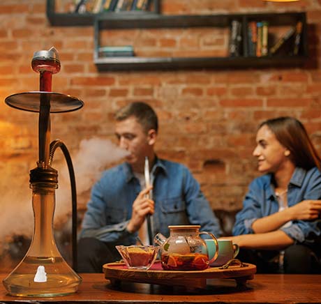 Couple Smokes hookah